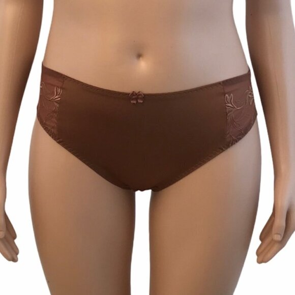 Elomi Kristie Plus Size Brief Panty Cocoa XL - Picture 1 of 12